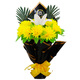 Zi Jiafu p fake flowers, silk flowers, chrysanthemums for worship, Qingming grave sweeping, dragon claw chrysanthemums, hand-held flowers for visiting graves, cemetery chrysanthemums, wealthy table flowers + included flower pots for yellow display