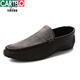 Katile Crocodile Bean Shoes Men's Men's 2025 Новая одиночная обувь весна и летние дышащие тенденции Британская кожаная случайная кроссовка
