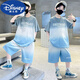 Disney (Disney) Jungen Sommeranzug Dünne 2024 neue Kinder Sommerkurzärmel-Shorts mittelgroße Kinder im Sommerstil hübsch und modisch 689-GREY-Anzug 170