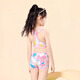 Youyou children's swimsuit girls split sun protection three-piece set 2025 new sweet princess quick-drying swimsuit for middle and large children pink 120 (XL recommended height 110-120cm)