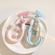 Laiji cute fun speechless cloud star jewelry mobile phone chain wristband pendant key camera lanyard hanging chain universal white speechless cloud star + 653 mark + sky blue small clip