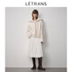 Letrans demi-douzaine de lait pâte feuillette mérinos de la marine en fourrure de fourrure féminine 2024 hiver blanc m