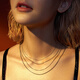 
MONOLOGUE monologue chain goldism series retro gold necklace Chopin chain girl birthday gift trend gift MR869 40cm Women's recommendation