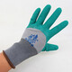 
Ji Sheng N698 gloves wear-resistant labor-safe anti-slip rubber breathable soft construction site racks worker and farm work rubber gloves Shenghang N698 gray yarn green 12 double pack L