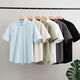 ZoSqueeg men's linen short-sleeved shirt summer linen youth summer loose casual cotton linen shirt men's clothing white M86 2XL