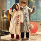 Palando Coral Fleece Couple Pajamas for Women in Autumn and Winter Long Sleeve Bathrobe Extended Men's Pajamas for Couples Can We Wear Home Suit Winter 9913 Women's XL Size