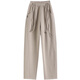 
Mushide narrow version banana sports pants for women in spring and autumn 2023 new winter plus velvet straight pants loose casual wide-leg waist pants 1283 khaki (single style in spring and autumn) L