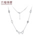 Lukfook Jewelry Platinum 950 Fulu Gourd Platinum Necklace Chain Clavicle Chain Price F63P0029DS 10.68g (including labor cost 1143 yuan)