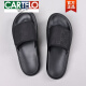 卡帝乐鳄鱼（CARTELO）拖鞋男夏季2025新款时尚百搭软底沙滩鞋男士外穿防水防臭一字拖鞋 黑色6189 38