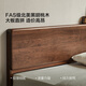 Lin's home solid wood bed 1.8m x 2m black walnut master bedroom double bed frame in the wild series RQ5A