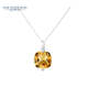 GEM STONE KING 3.22 carat citrine necklace 925 silver inlaid with colored gemstones light luxury fashion birthday gift for girls