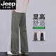 JEEP SPIRIT纯棉美式男春秋款宽松直筒纯棉微喇伐木休闲工装裤男款2025新款 9871卡其 XL 【130-145斤】