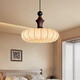 Tiffania Retro Französisch Schlafzimmer Stoff Kronleuchter Muster Chinesische Restaurantbar Tainanyang Romantic Room Hauptlampe AY9898-50 cm Drei-Farben-LED (Walnussfarbe)