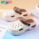 Katile Crocodile Hole Schuhe Frauen Sommer Sandalen Freiheitsstreitschuhe Garten Dual-Purple-Strand Sandalen Frauen 1463 Mika 37-38