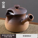 Rongshantang Maifan stone stone pottery pot tea brewing pot with lid, roasted milk tea pot, boiling water, boiling tea kettle, electric ceramic stove, surrounding furnace, tea brewing stove, Maifan stone tea making pot - flame burning with lid, 800ml