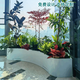 
Customized outdoor gardening stainless steel flower box exterior flower bed special curved balcony planting box iron flower pot flower slot J customization contact customer service