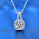 DL 1998 platinum single pendant PT950 imported technology D color moissanite white gold 18K gold diamond pendant water drop necklace 2 carats (with certificate)