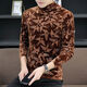 T-shirt à manches longues en velours or Nukm en automne et hiver de base de cou à demi-haut de la chemise de base tendance et belle chaleur tendance plus en velours épaissie 691 Swallow Black L 105-120Jin [Jin est égal à 0,5 kg]