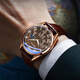 Internet celebrity popular business watch quartz sports watch casual belt men's and women's watch brown