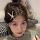 Yufang silver retro metal starfish hairpin for women Korean style ins style bangs side clip sweet cool y2k hot girl hair accessories headdress silver starfish hairpin 1 pack
