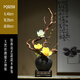 Nuevo jarrón de cerámica chino Zen Simulación de madera muerta Decoración floral Estilo lavaciviano sala de estar sala de té de madera adornados de madera combinación de conjunto floral: 9272 (todo como se muestra en la imagen)