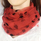 
FKSASU small scarf new mesh scarf for women in autumn and winter cervical protection thin style to show white neck cover fashionable and fashionable Lucky flower apricot color [1 package]