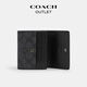 Entrenador (entrenador) [EXCLUSIVO DIRECTO DIRECTIVO] EXTLET Men's Classic Logo Coin Wallet Presbyterian Bag Bag Id Bag QB/Charcoal Negro/Negro