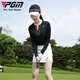 PGM高尔夫服装女装夏季防晒冰丝长袖上衣 防晒透气 冰爽舒适 YF691-黑色【上衣】 M