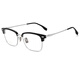 
Zeiss lenses produced by myopia glasses eyebrow line frame half frame can be matched with astigmatism and anti-blue light female ultra-light titanium frame men [titanium eyebrow line] V9901 black and silver C2 Zeiss's Vitna 1.56 high-definition lens