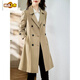 Chujing windbreaker women's 2025 spring new women's mid-length coat is popular this year Khaki M 90-105Jin Jin is equal to 0.5 kg