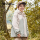 Flying in the Snow Children's Clothing Children's Jacket Boys Three-in-One Girls Spliced Hooded Outdoor Jacket Green 170