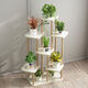 Soporte de flores para balcón de flores balcón nuevo estilo chino mesa de flores decoración interior sala de estar de múltiples capas ventanas suculenta bote de flores estante de pollo tridimensional estante de flores de madera de madera de siete capas