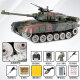 Children's oversized remote control tank toy car boy's all-metal crawler launchable battle tank car German Leopard 2 Desert Yellow