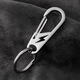 Jin Xiemeng Einfacher Edelstahl-Metall-Metallketten Kreativer Flaschenöffner Auto Schlüsselanhänger Anti-Verlust Taille Hanging Exquisite Schlüsselkette Silber Hufeisen Crack-Send-Schraube Messer