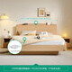 
Quanyou (QUANU) Home Double Bed 1.8x2m Log Style Bedroom Furniture 1.5m Single Bed Modern Simple Bed Headband Storage Bed Suspension 1.8*2m Bed + 69 Mattress