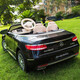 Geleoo para un automóvil eléctrico para niños Maybach de cuatro ruedas para el automóvil eléctrico para niños control remoto para el automóvil para bebés para el automóvil para bebés puede sentarse [el asiento de cuero negro exclusivo] + Touch Screen + todas las funciones Dual Drive