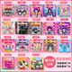 Ditu Magnetic Quiet Book Girls Edition Soy un estudiante de la escuela primaria Pasta magnética de bricolaje de bricolaje de 7-12 años Regalo de juguete [4 paquetes] Estudiantes de la escuela primaria + dormitorio + huevo 2 libros