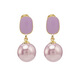 Sili Korean temperament socialite purple pearl earrings female sweat Internet celebrity trendy fashion versatile ear clip without piercing 1029 purple pearl mosquito coil ear clip