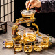 Porcelain brand tea set, Year of the Dragon automatic tea set, complete set of home lazy anti-scalding Kung Fu tea set, office high-end gift tea set, transparent Dragon Roar Nine Heavens automatic tea set without cup 1 piece