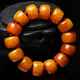 DL 1998 Fat Dong Lai's same style amber beeswax bracelet for men, natural old barrel beads, chicken oil, yellow raw stone, women's bracelet, raw ore, style six (men's barrel beads) 17*19
