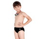 Yingfa (YINGFA) swimming trunks for adults and children's embarrassment hot spring vacation comfortable professional racing training triangle swimming trunks black