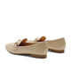 Belle Sheepskin Style British Style Flofer Pequeños zapatos de cuero plano Suelas planos de la belleza retro profunda A7H1DAA4 Color de albaricoque 36