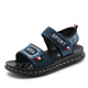 Bafdani Jungen Sandalen echtes Leder 2025 Neue Sommer mittelgroße Kinder weiche Sohle lässige Jungen Beachschuhe Anti-Rutsch-Kinderschuhe 9902 Blau Größe 26 Innere Länge 16,8 cm