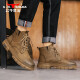 Bull Family Martin Boots Men's British Spring y Autumn Retro Retro Old Old High-Top gruesas Botas Botas de trabajo para hombres Brown 41