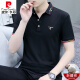 Pierre Cardin Summer Lapel Borded Camiseta de manga corta de manga corta Algodón de algodón puro Casco de colección de colas de mangas a media manga superior delgada Sk5012 Black M Recomendado 95-115Jin [Jin equivale a 0.5 kg]