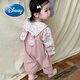 Disney Baby Suit Spring y Autumn Sweet Floral Doll Camshel Camiseta bordada de dos piezas Camisa de conejo rosa de dos piezas de dos piezas Diez outela de dos piezas 80 más grande (7 meses a 1 año)
