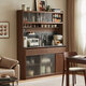 Lin's home furnishing medieval style sideboard double-layer wall integrated storage wine cabinet new style Lin's Wood Industry UM3T-A
