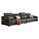 Dofei Kingdom leather sofa Italian minimalist row multi-person genuine leather sofa small apartment soft-pack living room furniture y724# 3.2 meters more than one person latex style