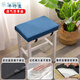 Qiaorui linen memory foam student stool chair cushion high school classroom rectangular non-slip removable and washable employee butt pad Four seasons linen gray non-slip bottom + double buckle 35*24*4 sponge core