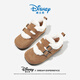 Disney children's shoes winter plus plush fur shoes girls' Birkenstock shoes warm cotton shoes women's snow shoes DF1118 khaki size 32